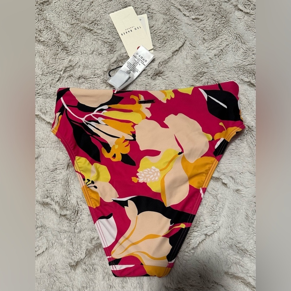Ted Baker Marthya High Waisted Floral Bikini Bottom Swimwear - Picture 9 of 10
